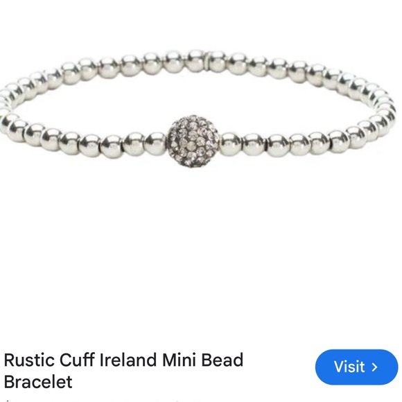 Rustic Cuff Black and Silver Beaded Bracelet Set - Picture 3 of 4